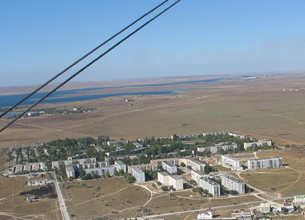 Вид на поселок Мирный со стороны Поповки